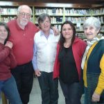 Con Maria Teresa Dri, Luis Sanchez, Gerardo Jelin y Marisa Cerutti en la Biblioteca San Martín.