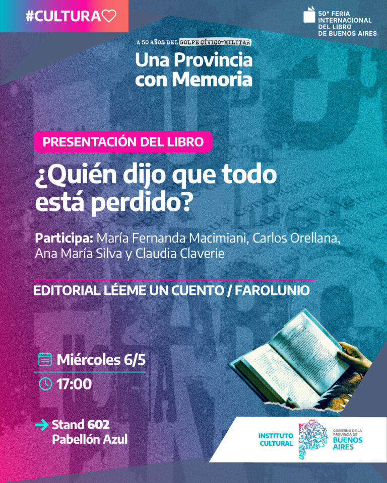 María Fernanda Macimiani en la Feria del libro , Stand 602, pabellón azul, Provincia de Buenos Aires.